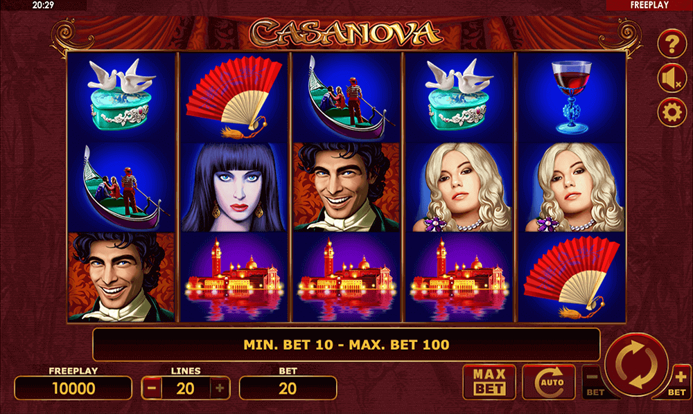 Графика слота Casanova Графика слота Casanova